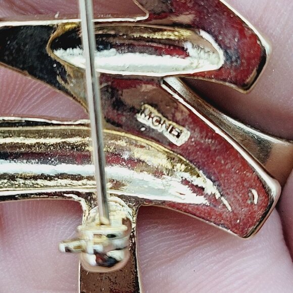 Vintage Monet Pave Crystals Christmas Tree Brooch Gold Tone Timeless Jewelry EUC - Picture 4 of 6